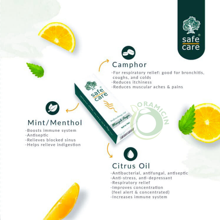 Safecare Roll On Aromatherapy Oil 10ml - ORAMICIN, photo 3