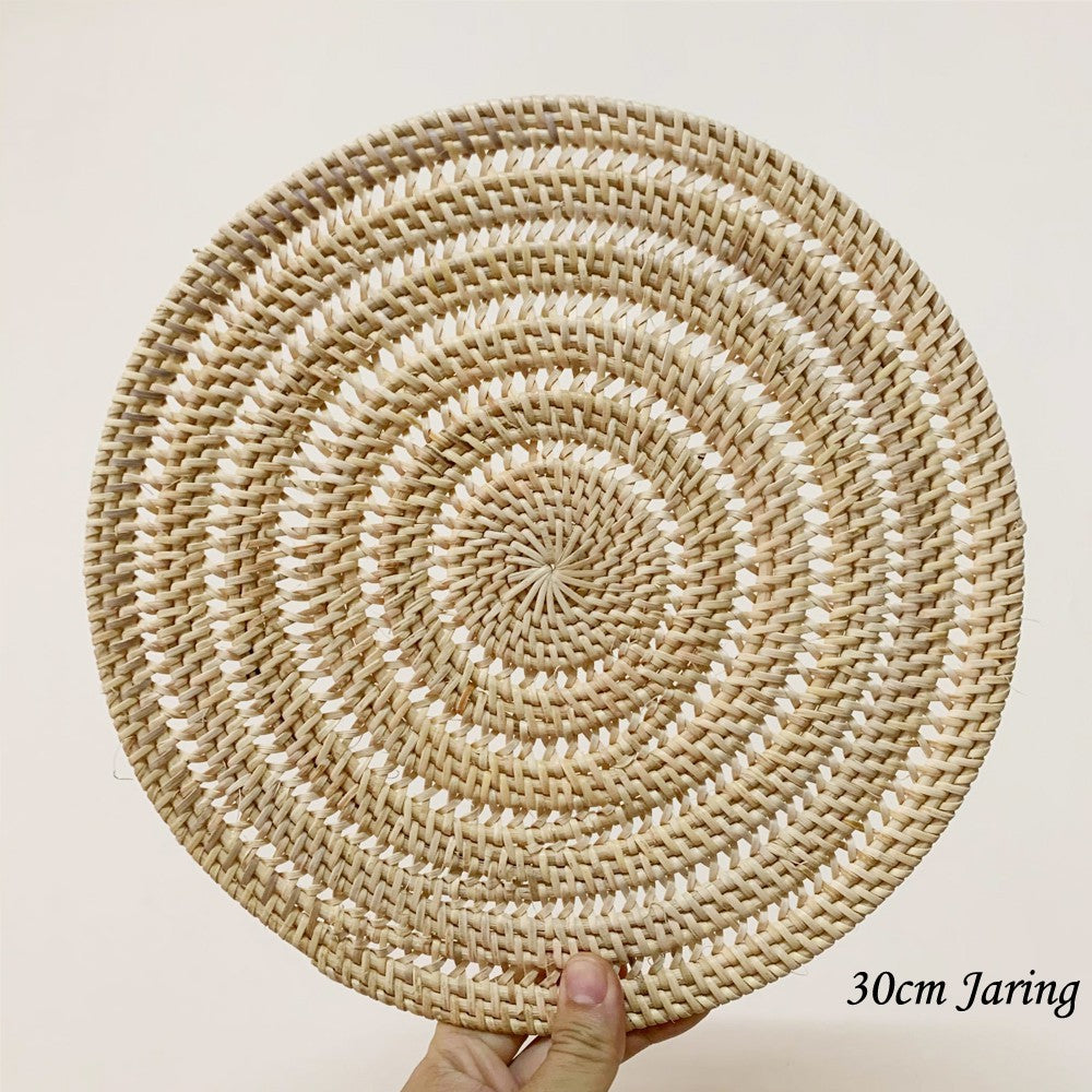 JARING Natural Rattan Coaster