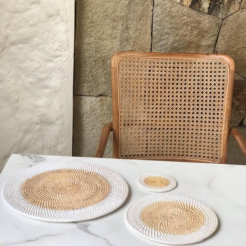 Lombok Round Rattan Placemats (available in 4 size)