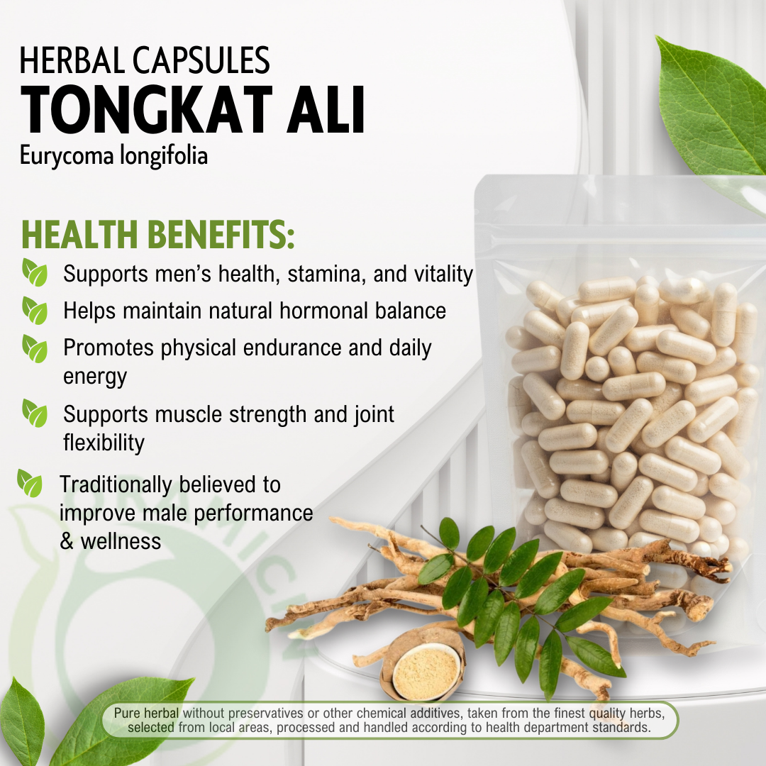 Tong-kat Ali LONGJACK PASAK BUMI GRADE A ROOT EXTRACT SUPPLEMENT 200:1 60 Caps