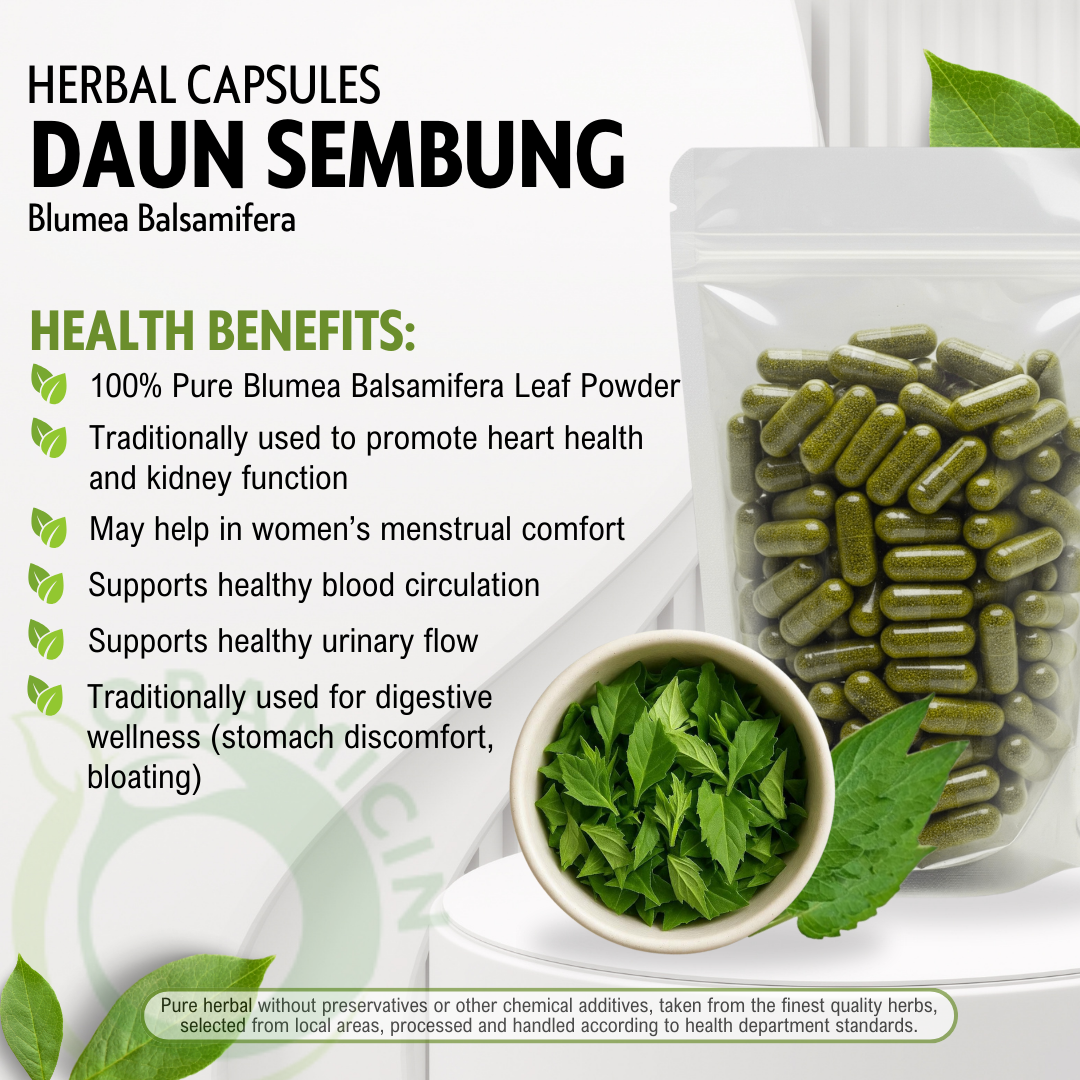 BLUMEA BALSAMIFERA (SEMBUNG) Capsules-Organic-Pure-Premium Quality
